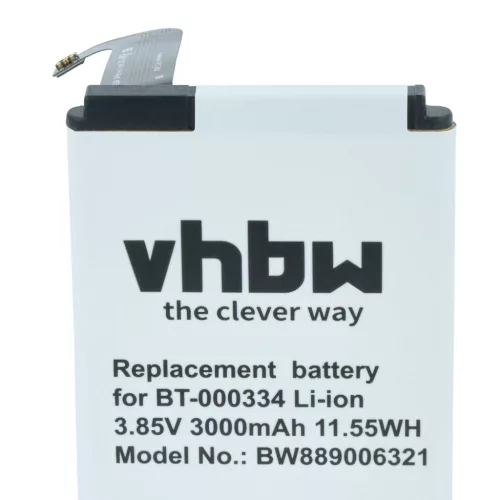 VHBW Battery Zebra 03MAY18, BT-000334, BT-000334-1 - 3000 mAh 3.85 V Li-Ion