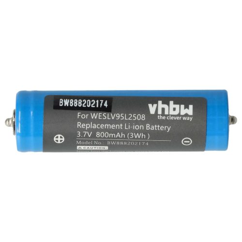 VHBW Shaver Battery WES8163L2505, WESLV95L2508, WESLV95L2509 - 800 mAh 3.7 V Li-Ion