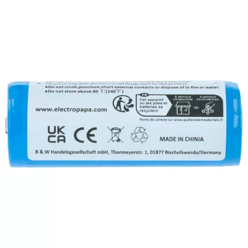 VHBW Taschenlampen Akku 501002, 04058205009263, 26650 - 5000 mAh 3,7 V Li-Ion
