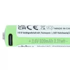 VHBW Taschenlampenakku Ledlenser 14500, 502596 - 920 mAh 3,6 V Li-Ion