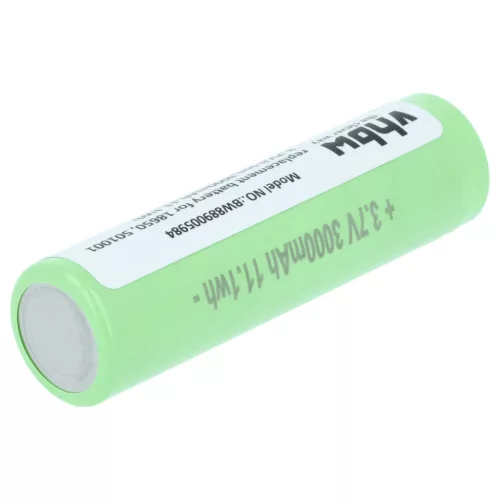 VHBW Taschenlampenakku Ledlenser 501001 - 3000 mAh 3,7 V Li-Ion