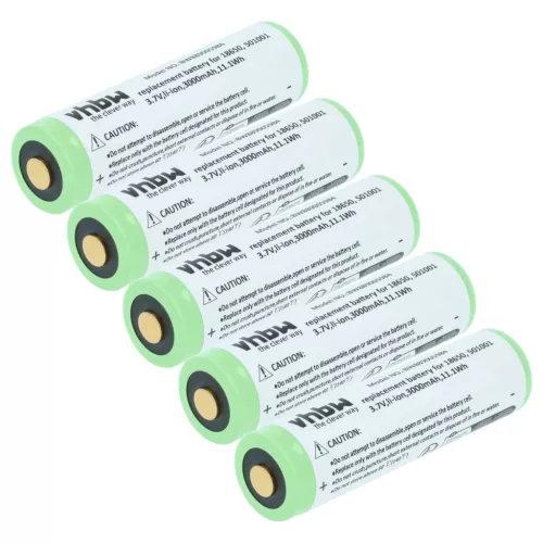 VHBW Flashlight Battery Ledlenser 501001 - 3000 mAh 3.7 V Li-Ion