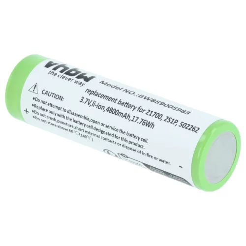 VHBW Flashlight Battery 2S1P, 502262 - 4800 mAh 3.7 V Li-Ion
