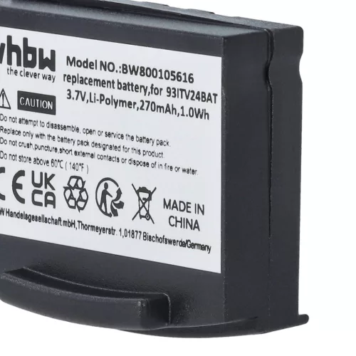 VHBW Kabelloses Headset Akku 93ITV24BAT - 270 mAh 3,7 V Li-Polymer