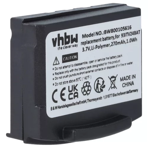 VHBW Kabelloses Headset Akku 93ITV24BAT - 270 mAh 3,7 V Li-Polymer