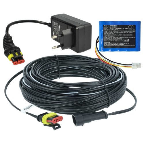 VHBW Robotic Lawn Mower Battery and Charger for Husqvarna Automower - 2600 mAh 20 m cable