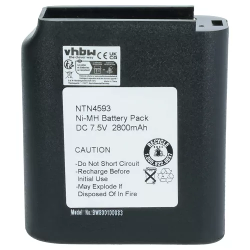 VHBW Radio Akku NTN4538, NTN4593A, NTN4593B, NTN4592, NTN4593 - 2700 mAh 7,5 V NiMH