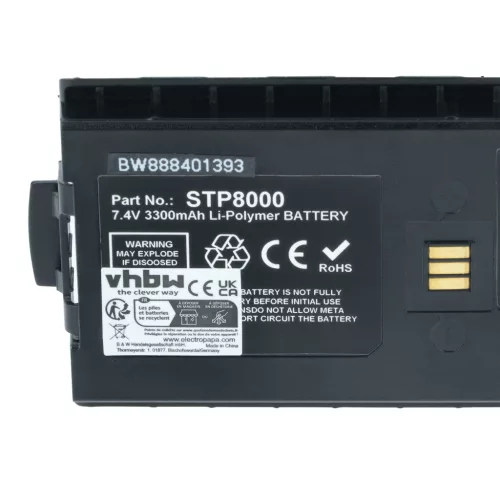 VHBW Radio Akku 300-01174, 300-01175, 300-00635, 300-00631, 300-00634 - 3300 mAh 7,4 V Li-Ion
