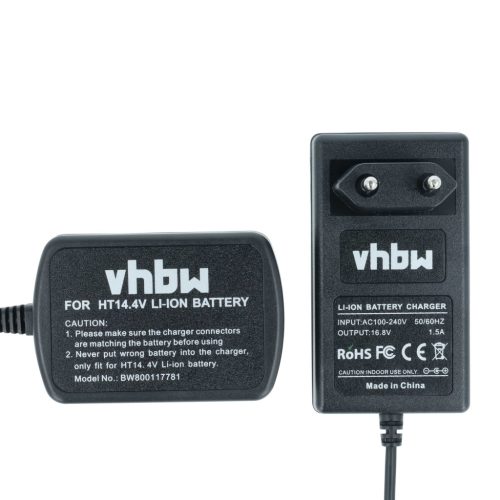 VHBW Battery and Charger for Hitachi EBL1430, BCL1430, BCL1415 - 2000 mAh 14.4 V Li-Ion