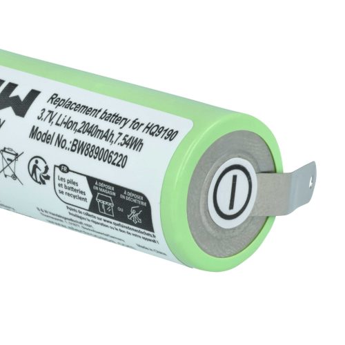 VHBW Elektrorasierer Akku Philips 4222-036-11290, 4222-036-06410, 036-11290 - 2040 mAh 3,7 V Li-Ion