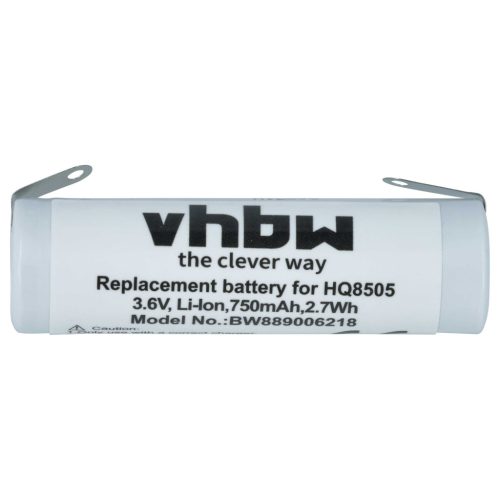 VHBW Electric Shaver Battery Philips 4222-036-11290, 4222-036-06410, 036-11290 - 750 mAh 3.6 V Li-Ion