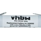 VHBW Electric Shaver Battery Philips 4222-036-11290, 4222-036-06410, 036-11290 - 750 mAh 3.6 V Li-Ion