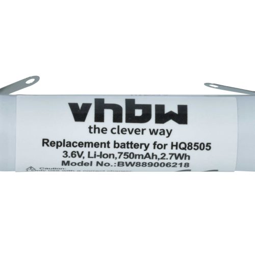 VHBW Electric Shaver Battery Philips 4222-036-11290, 4222-036-06410, 036-11290 - 750 mAh 3.6 V Li-Ion