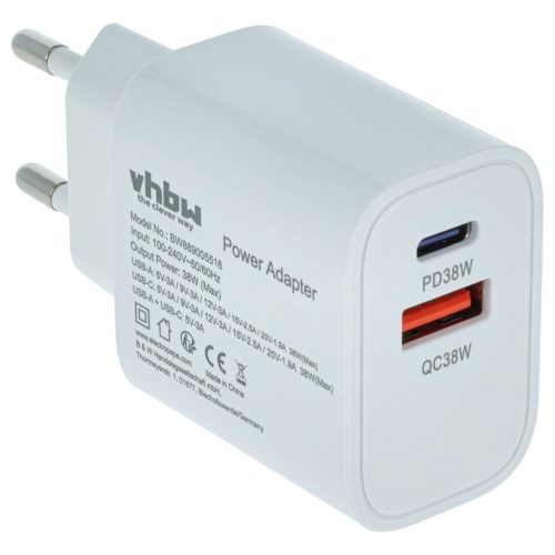 VHBW Töltőszett Samsung ECC1DPU, ECC1DPOUBE - 38 W