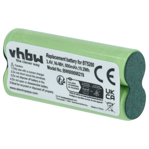 Elektrorasierer 5x Batterie ersetzt Braun 31198189 - 800 mAh 2.4 V NiMH