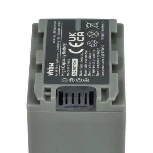 VHBW Video Camera Battery NP-FP60, NP-FP51, NP-FP50, NP-FP30, NP-FP70 - 1900 mAh 7.2 V Li-Ion