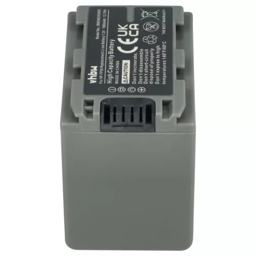 VHBW Video Camera Battery NP-FP60, NP-FP51, NP-FP50, NP-FP30, NP-FP70 - 1900 mAh 7.2 V Li-Ion