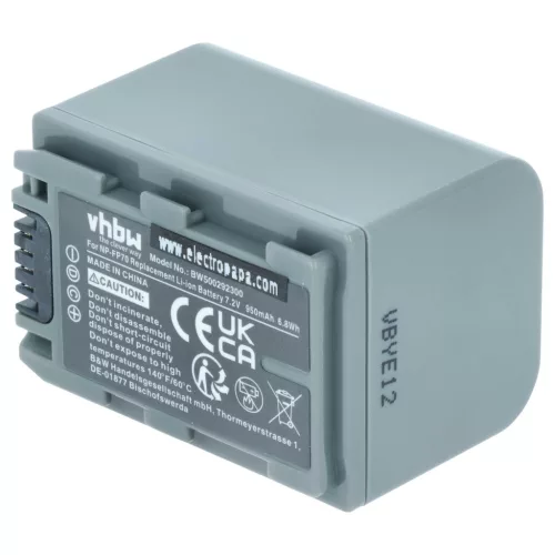 VHBW Videokamera Akku NP-FP60, NP-FP51, NP-FP50, NP-FP30, NP-FP70 - 950 mAh 7,2 V Li-Ion