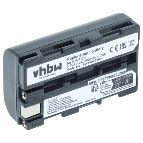VHBW Videokamera Akku NP-FM11, NP-FS10, NP-F11, NP-FM10, NP-F10 - 1100 mAh 3,6 V Li-Ion