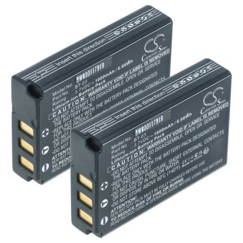 VHBW Akku Zoom BT-03 - 1800 mAh 3,7 V Li-Ion