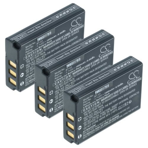 VHBW Akku Zoom BT-03 - 1800 mAh 3,7 V Li-Ion