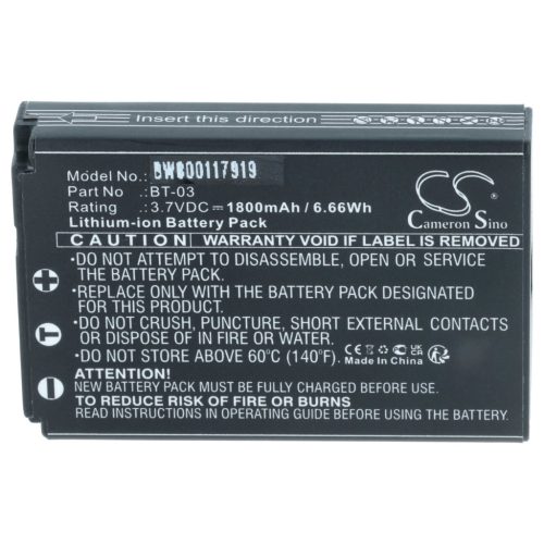 VHBW Akku Zoom BT-03 - 1800 mAh 3,7 V Li-Ion
