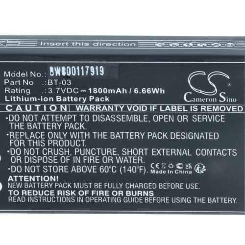 VHBW Akku Zoom BT-03 - 1800 mAh 3,7 V Li-Ion