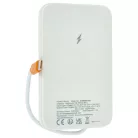 Mágneses Vezeték Nélküli Power Bank 10000 mAh, például iPhone, Samsung, Xiaomi készülékekhez - Bézs