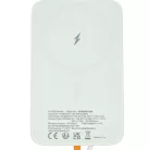 Mágneses Vezeték Nélküli Power Bank 10000 mAh, például iPhone, Samsung, Xiaomi készülékekhez - Bézs