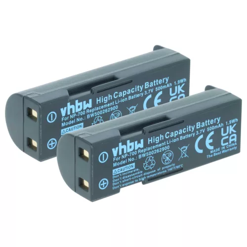 VHBW Battery Minolta NP-700 - 500 mAh 3.7 V Li-Ion