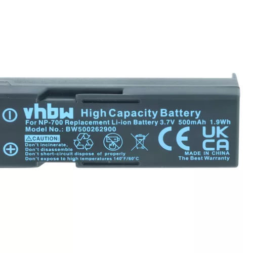 VHBW Akku Minolta NP-700 - 500 mAh 3,7 V Li-Ion