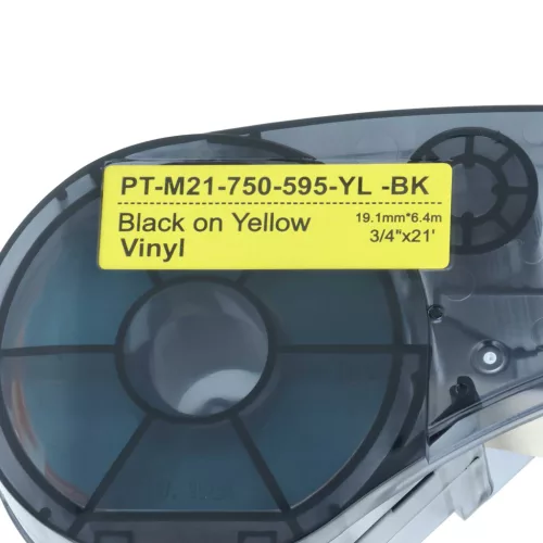 VHBW Label Tape Replacement for Brady M21-750-595-YL - 19.05 mm Black-Yellow