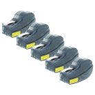 VHBW Label Tape Replacement for Brady M21-375-595-YL - 9.53 mm Black-Yellow, Vinyl