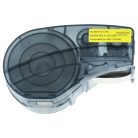 VHBW Label Tape Replacement for Brady M21-375-595-YL - 9.53 mm Black-Yellow, Vinyl