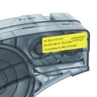 VHBW Label Tape Replacement for Brady M21-375-595-YL - 9.53 mm Black-Yellow, Vinyl