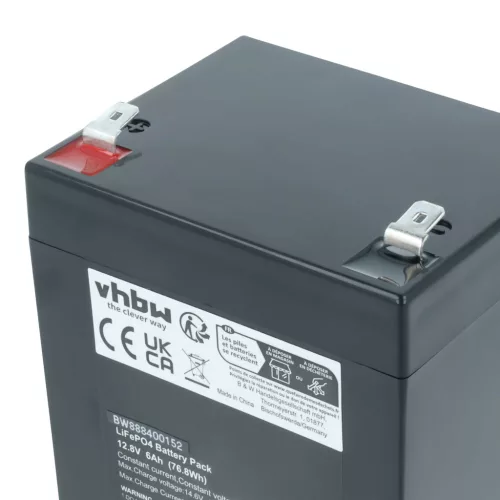 VHBW Battery APC RBC44, RBC43, RBC140 - 6000 mAh 12.8 V LiFePO4