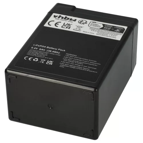 VHBW Bordakku für Wohnwagen, Boot, Wohnmobil, Solarsysteme - 6 Ah 6,4 V LiFePO4