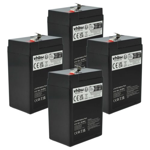 VHBW Eingebauter Akku für Wohnwagen, Boote, Wohnmobile, Solarsysteme - 6 Ah 6,4 V LiFePO4