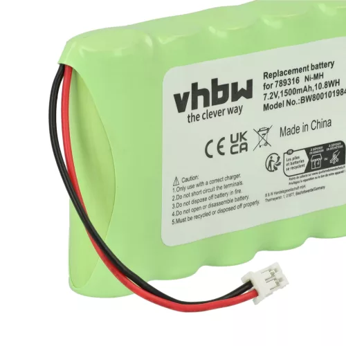 VHBW Battery Ingenico 789316, 6VHAAL, 6N120SFE-15615 - 1200 mAh 7.2 V NiMH