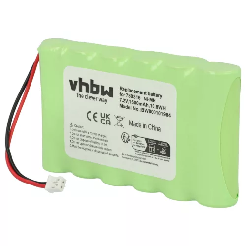 VHBW Battery Ingenico 789316, 6VHAAL, 6N120SFE-15615 - 1200 mAh 7.2 V NiMH