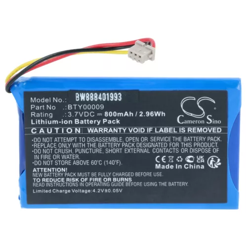 VHBW Kartenleser Akku BTY00009, FPS16020002419 - 800 mAh 3,7 V Li-Ion