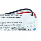 VHBW Card Reader Battery F26402274, F26401964, 296110884, 295006044 - 2200 mAh 3.7 V Li-Ion