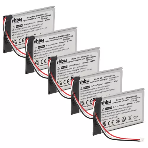 VHBW Card Reader Battery 296203895AB, P0750-LF - 1200 mAh 3.7 V Li-polymer