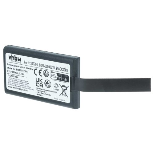 VHBW Akkumulátor Datalogic 11300794, 3H21-00000370 - 1000 mAh 3,7 V Li-Ion