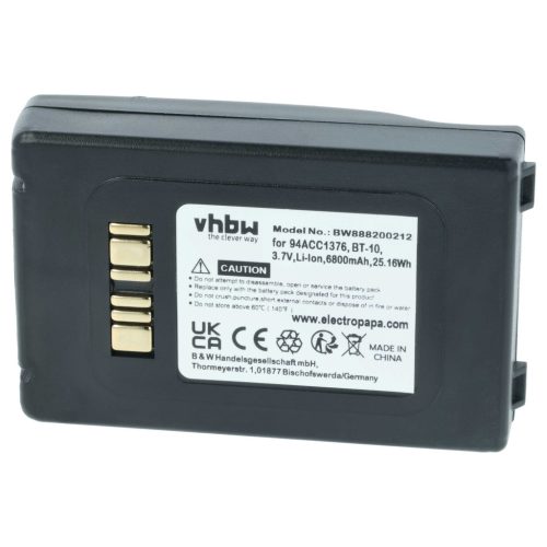 VHBW Battery Datalogic 94ACC0112, 94ACC1376 - 6800 mAh 3.7 V Li-Ion