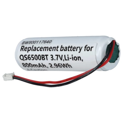 VHBW Battery Datalogic 10-4765, EP0906, 5-3112 - 800 mAh 3.7 V Li-Ion