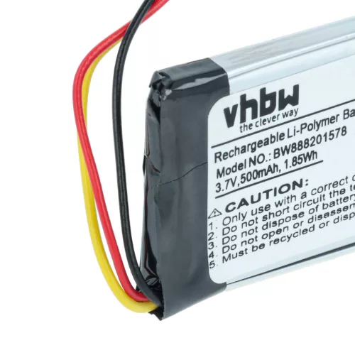 VHBW Akku Datalogic RBP-DBT6X, 128004100, BT-41 - 500 mAh 3,7 V Li-Polymer