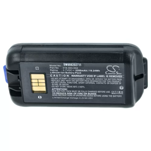 VHBW Handheld Computer Battery 318-034-001, 318-034-013, 318-034-003 - 5200 mAh 3.7 V Li-Ion