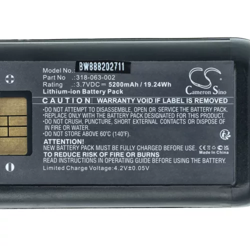 VHBW Handheld Computer Battery 318-034-001, 318-034-013, 318-034-003 - 5200 mAh 3.7 V Li-Ion