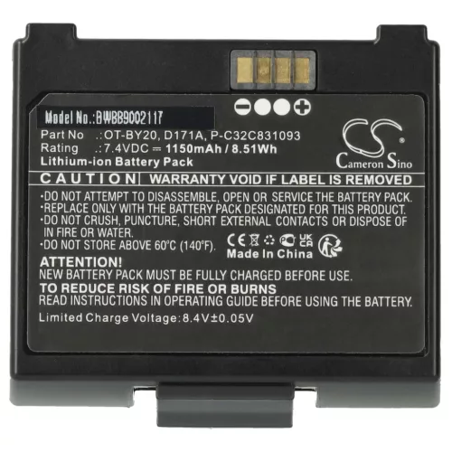 VHBW Drucker Akku OT-BY20, D171A, 2165069, P-C32C831093 - 1150 mAh 7,4 V Li-Ion